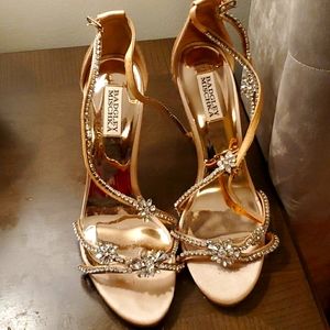Badgley Mischka Champagne Heels
